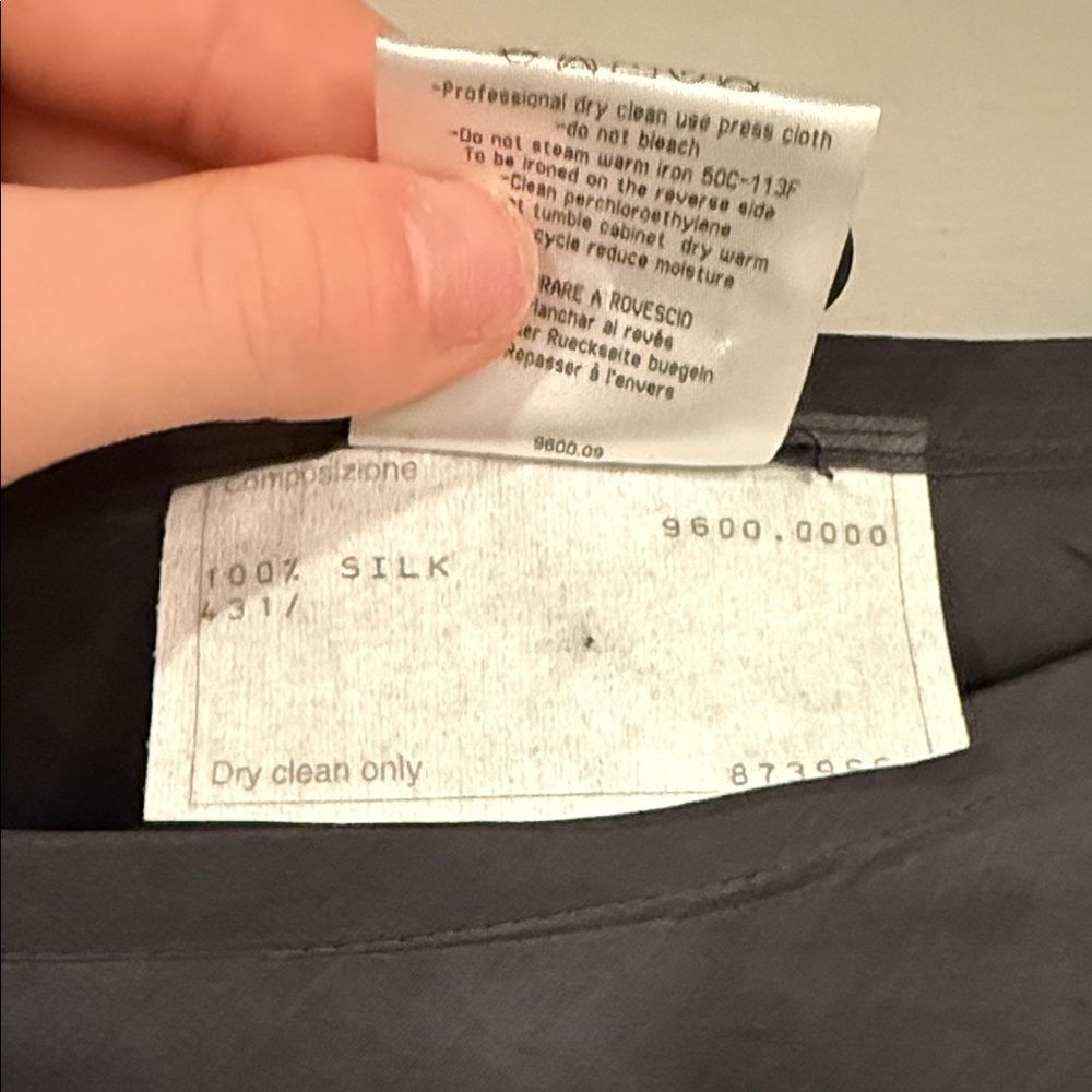 Virgo 21 vintage dark grey 100% silk elegant tiered skirt - Picture 2 of 5